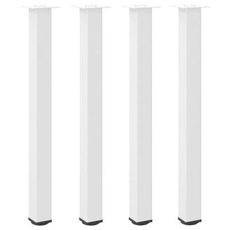 Berkfield Home Coffee Table Legs 4 pcs White 100-102 cm Steel