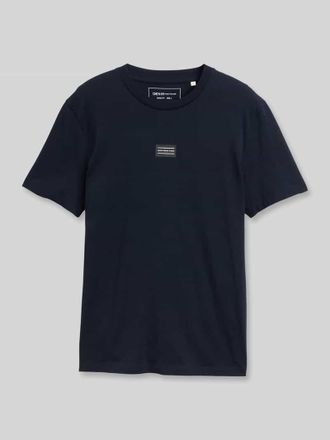 Tom Tailor Denim Regular Fit T-Shirt aus reiner Baumwolle in Marine, Gr&ouml;&szlig;e XXL