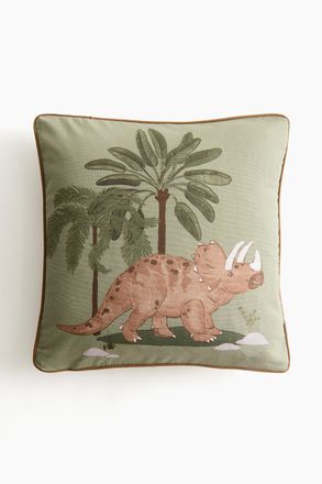 H&M Kissenh&uuml;lle aus bedrucktem Baumwollcanvas - Green