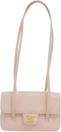 Chanel Pre-owned Vintage Schoudertas - Dames - Vintage Schoudertas - Roze - ONE Size - Leer - Vintage