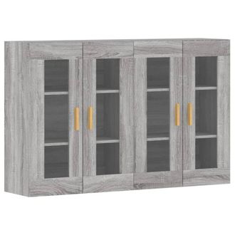 Berkfield Home Wall Mounted Cabinets 2 pcs Grey Sonoma Engineered Wood