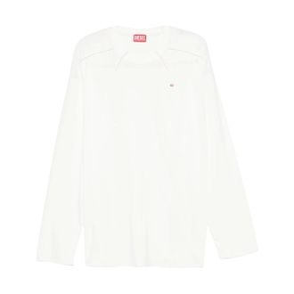 Diesel Long Sleeve Tops, male, White, Size: XL Diesel T-shirts and Polos White