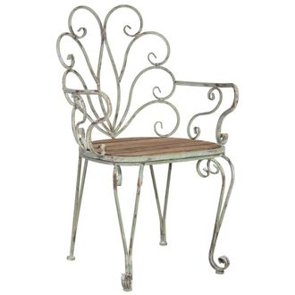 Wanderlust Deco Sill&oacute;n de madera y metal acabado envejecido 62x56x97h cm