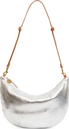 Clare Vivier Lune Metallic Leather Shoulder Bag in Silver at Nordstrom