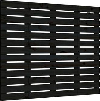 vidaXL Wall Headboard Black 81x3x91.5 cm Solid Wood Pine Vidaxl
