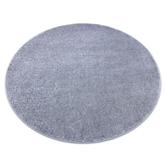 RugsX Rugsx - Alfombra Santa Fe C&iacute;rculo Plata 92 Llanura Color S&oacute;lido Grey Circulo 133 Cm