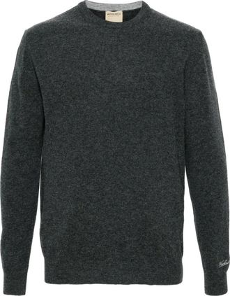 Woolrich Truien & Vesten, Heren, Grijs, XL, Wol, Grijze Gebreide Trui Mélange Effect