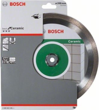 Bosch 2 608 602 636 - Disco De Corte De Diamante Best For Ceramic - 200 X 25,40 X 2,2 X 10 Mm (pack De 1) - Bosch