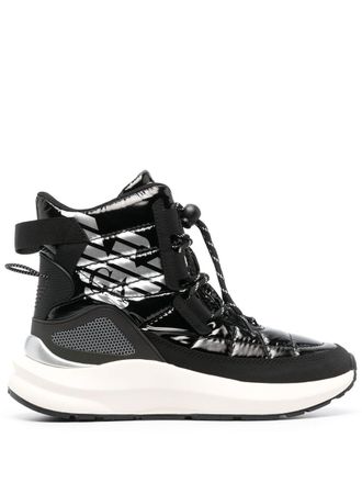 Emporio Armani Mountain quilted high-top sneakers - Black