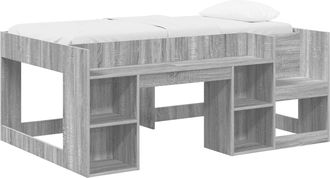 vidaXL Cama Infantil Con Almacenamiento Sonoma Gris 80 X 160 Cm Vidaxl