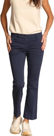 Mason's Trumpet Dames Chino Broek Slim Fit - Dames - Chinos - Blauw - XS - Katoen - Broeken