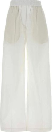 Brunello Cucinelli Dames, Broeken, Wit, Maat: XS Katoen