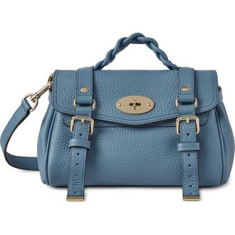Mulberry Mini Alexa Leather Satchel in Brighton Blue at Nordstrom