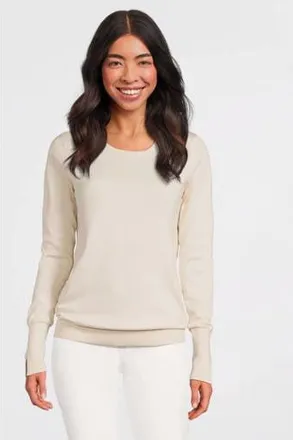 Anytime fijngebreide trui crème