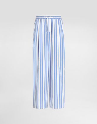 Dolce & Gabbana Striped Poplin Vanity Trousers - Man Multicolor 44