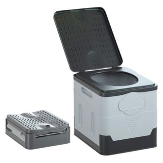 OEM Inodoro Port&aacute;til Plegable Para Coche, Seco, Con Bolsa De Almacenamiento, Gris, Para Viajes