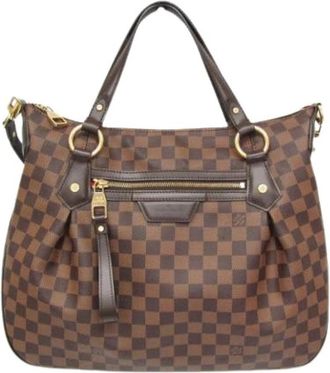 Louis Vuitton Pre-owned Vintage Canvas Handtas - Dames - Vintage Handtas - Bruin - ONE Size - Vintage