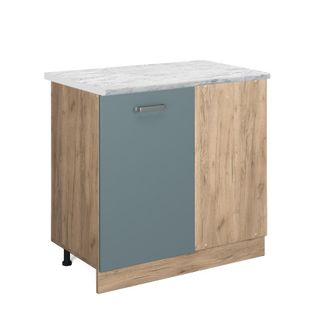Vicco Armario De Esquina R-line, Gris Azulado, 86 Cm Et M&aacute;rmol
