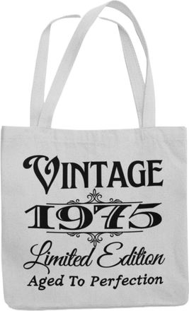 Generic 50th Birthday Totebag 1975 Vintage Limted Edition Aged To perfection (Grey)
