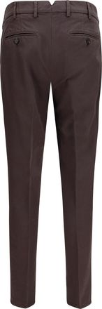 Brunello Cucinelli Mens Dyed Cotton Pants Dark Brown Trousers