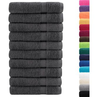 vidaXL Toallas De Sauna Solund 10 Unidades Antracita 80x200 Cm 600 Gsm Vidaxl