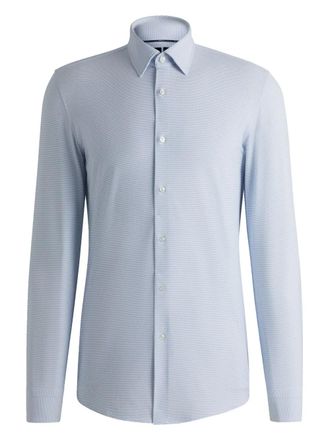 BOSS Overhemd met geometrische print - Blauw