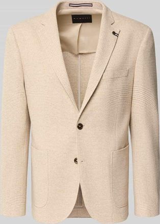 Bugatti Slim Fit 2-Knopf-Sakko mit Strukturmuster in Beige, Gr&ouml;&szlig;e 25