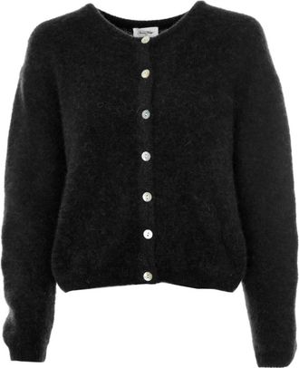 American Vintage Zachte knooptrui - Dames - Vesten - Zwart - M - Truien & Vesten