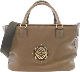 Loewe Pre-owned Leren Schoudertas - Dames - Vintage Handtas - Bruin - ONE Size - Leer - Vintage