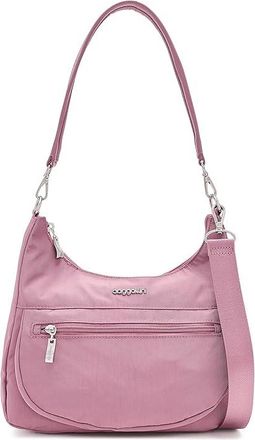 Baggallini Modern Pocket Half Moon Bag Womens Handbags Dusty Mauve, Polyester