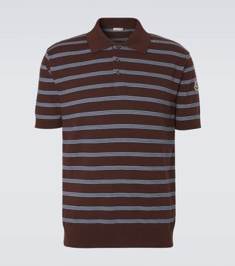 Moncler Striped cotton polo shirt