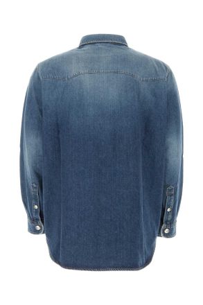 Burberry 8071542 B6282 Vintagedenim Exterior: Cotton Camicie Shirt