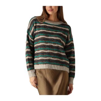 Summum Multi Colour Alpaca Lurex Trui - Dames - Ronde hals truien - Veelkleurig - L - Truien & Vesten