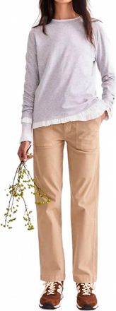 Kule Romeo Long Sleeve Top In Heather Grey / White