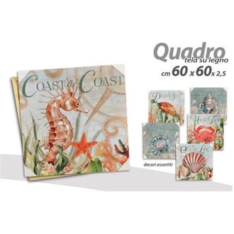 Trade Shop Trade Shop - Quadro Quadretto Decorativo 60x60x2,5 Cm Tela Su Legno Deluxe Decori Ass 806551