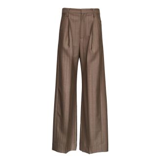 Victoria Beckham Mid Rise Relaxed Unlined Straight Leg Pants