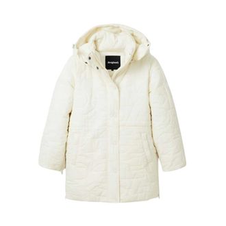 Desigual Giacca imbottita con cappuccio - - Jackets - Donna - Bianco - S