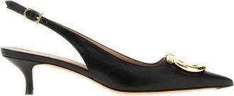 Ferragamo Sara 40 Pumps - Dames - Pumps - Zwart - 35 1/2 EU - Leer - Schoenen