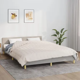 vidaXL Manta Con Peso Tela Color Crema Claro 220x240 Cm 15 Kg Vidaxl