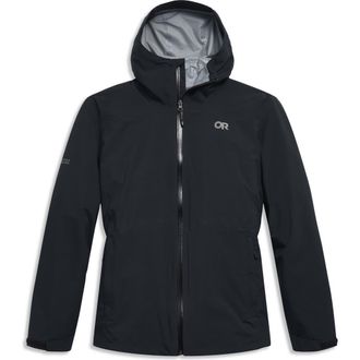 Outdoor Research Stratoburst Stretch Rain Jacket in Black at Nordstrom, Size 1X