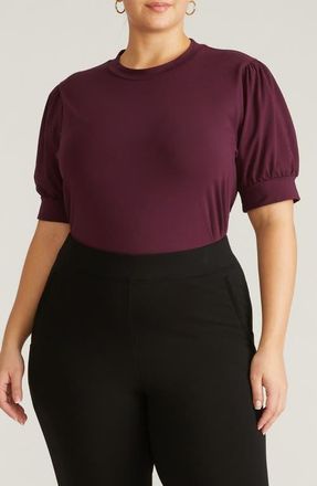 Universal Standard Puff Sleeve Top in Acai Purple at Nordstrom, Size Xl