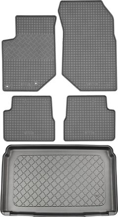 OEM Peugeot 208 Ii Hatchback (5 Puertas) Desde Junio De 2019. Juego: Alfombrillas De Goma Para Coche + Alfombrilla Para Maletero