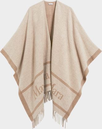Max Mara Hilde Wool Fringe Poncho