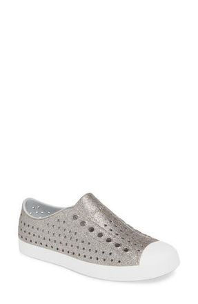 Native Jefferson Glitter Water Friendly Sneaker in Mtlblng/shlwht at Nordstrom Rack, Size 13