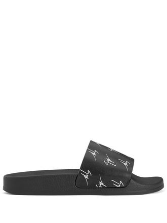 Giuseppe Zanotti Brett slides - Black