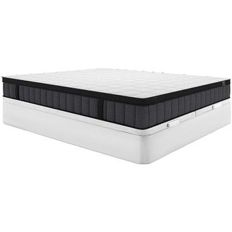 Vente-Unique Set 180x200cm vano Bianco+mater. ibrido molle insac. 7 zone e gel a memoria di forma sp. 25cm - TOLCA di YSM&Eacute;E