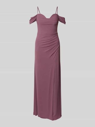 Mascara Abendkleid mit Beinschlitz in Altrosa, Gr&ouml;&szlig;e 36