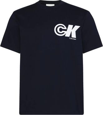 Calvin Klein logo-print T-shirt - men - Fabric - L - Blue