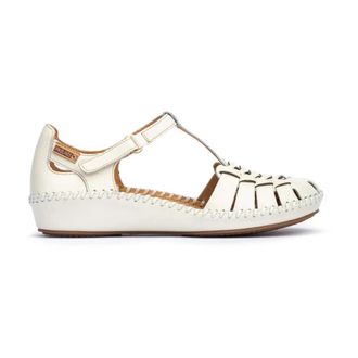 Pikolinos Vallarta Leren Sandaal - Dames - Sandalen - Wit - 35 EU - Leer - Schoenen