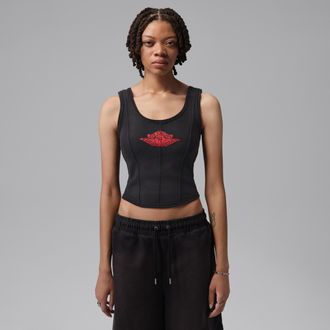 Nike Jordan Womens Jordan Flight Fleece Corset in Black | IM6788-010